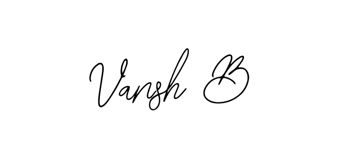 Make a beautiful signature design for name Vansh B. With this signature (Bearetta-2O07w) style, you can create a handwritten signature for free. Vansh B signature style 12 images and pictures png