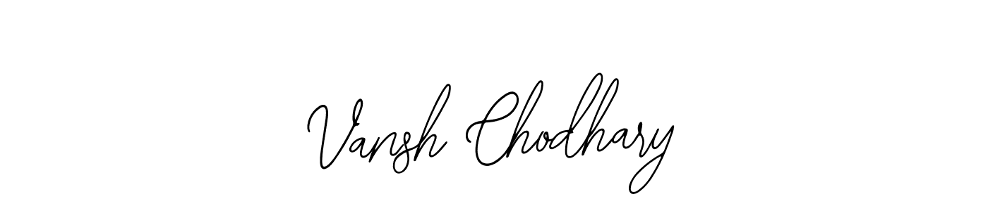 Create a beautiful signature design for name Vansh Chodhary. With this signature (Bearetta-2O07w) fonts, you can make a handwritten signature for free. Vansh Chodhary signature style 12 images and pictures png
