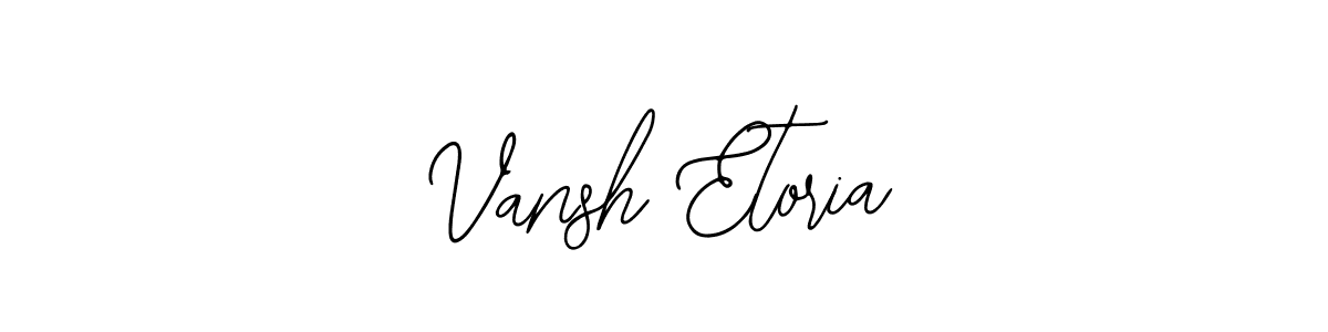 Make a beautiful signature design for name Vansh Etoria. Use this online signature maker to create a handwritten signature for free. Vansh Etoria signature style 12 images and pictures png