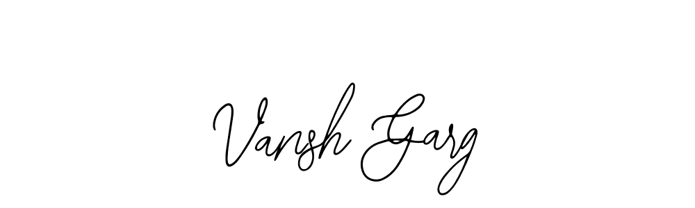 How to make Vansh Garg name signature. Use Bearetta-2O07w style for creating short signs online. This is the latest handwritten sign. Vansh Garg signature style 12 images and pictures png