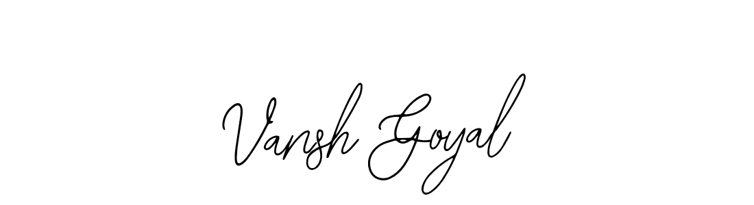 Also You can easily find your signature by using the search form. We will create Vansh Goyal name handwritten signature images for you free of cost using Bearetta-2O07w sign style. Vansh Goyal signature style 12 images and pictures png