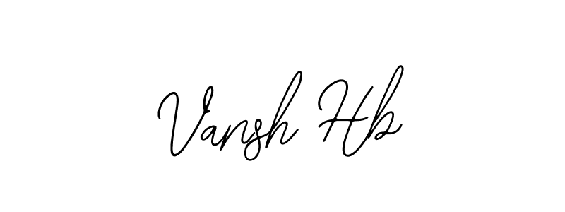 How to make Vansh Hb name signature. Use Bearetta-2O07w style for creating short signs online. This is the latest handwritten sign. Vansh Hb signature style 12 images and pictures png