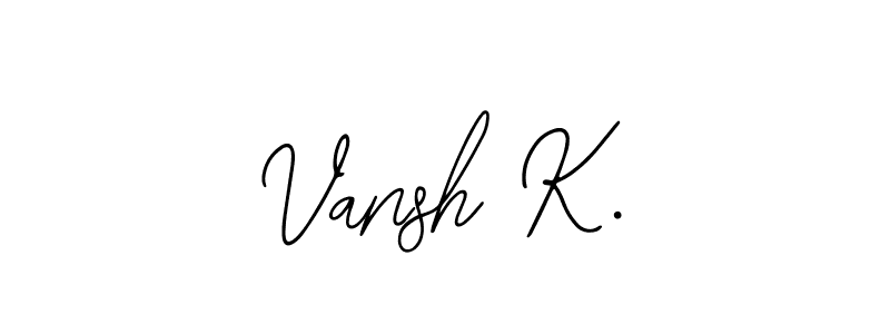 Design your own signature with our free online signature maker. With this signature software, you can create a handwritten (Bearetta-2O07w) signature for name Vansh K.. Vansh K. signature style 12 images and pictures png