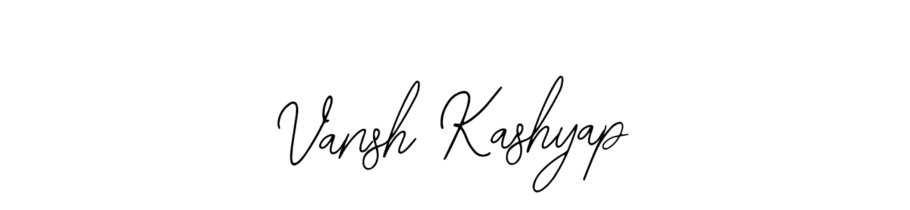 You should practise on your own different ways (Bearetta-2O07w) to write your name (Vansh Kashyap) in signature. don't let someone else do it for you. Vansh Kashyap signature style 12 images and pictures png