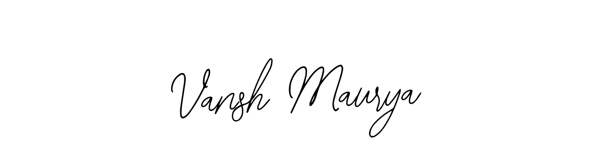 The best way (Bearetta-2O07w) to make a short signature is to pick only two or three words in your name. The name Vansh Maurya include a total of six letters. For converting this name. Vansh Maurya signature style 12 images and pictures png