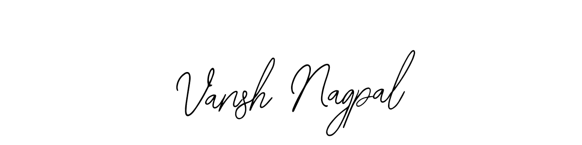 Also You can easily find your signature by using the search form. We will create Vansh Nagpal name handwritten signature images for you free of cost using Bearetta-2O07w sign style. Vansh Nagpal signature style 12 images and pictures png
