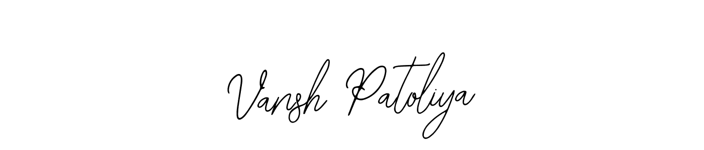 Make a beautiful signature design for name Vansh Patoliya. With this signature (Bearetta-2O07w) style, you can create a handwritten signature for free. Vansh Patoliya signature style 12 images and pictures png