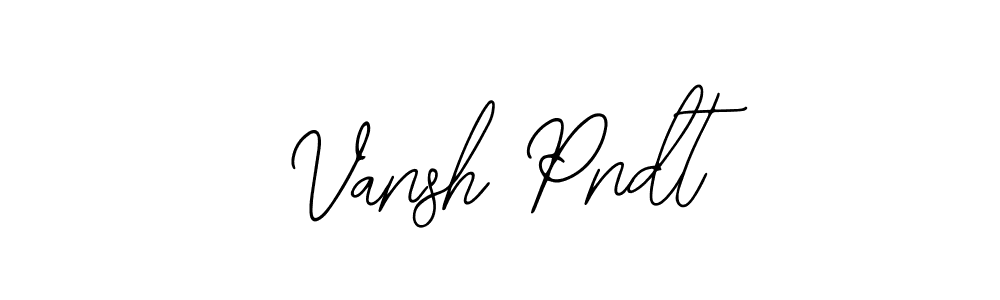 How to make Vansh Pndt name signature. Use Bearetta-2O07w style for creating short signs online. This is the latest handwritten sign. Vansh Pndt signature style 12 images and pictures png