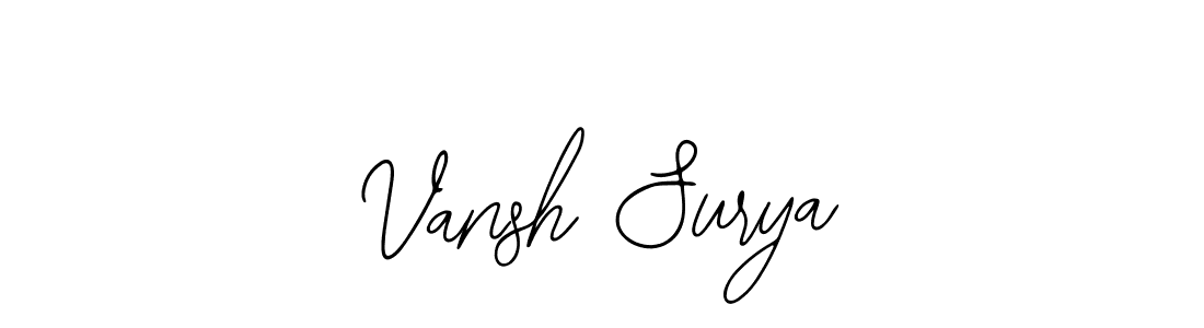 if you are searching for the best signature style for your name Vansh Surya. so please give up your signature search. here we have designed multiple signature styles  using Bearetta-2O07w. Vansh Surya signature style 12 images and pictures png