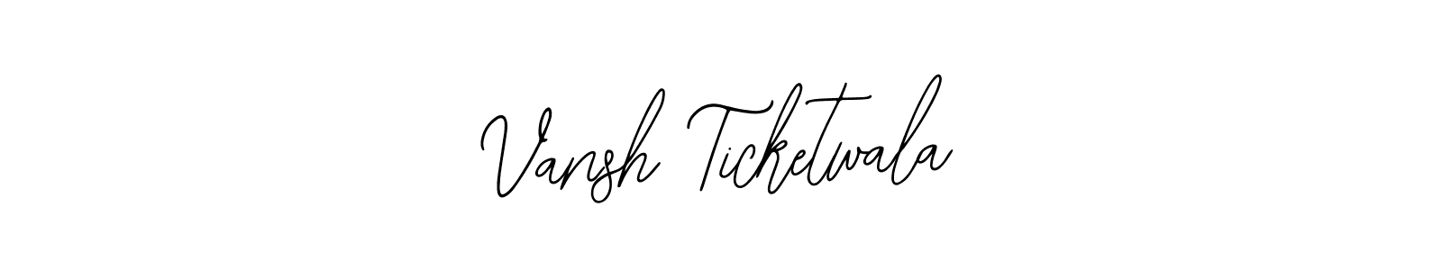 if you are searching for the best signature style for your name Vansh Ticketwala. so please give up your signature search. here we have designed multiple signature styles  using Bearetta-2O07w. Vansh Ticketwala signature style 12 images and pictures png