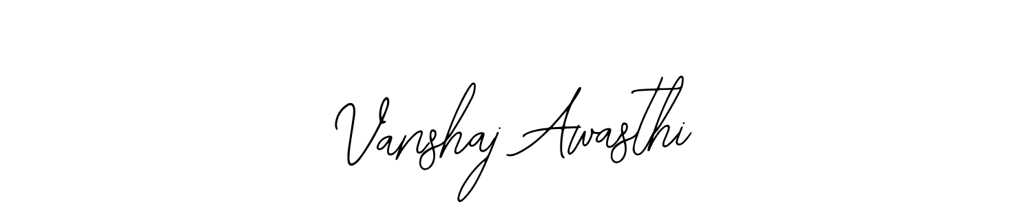 Also we have Vanshaj Awasthi name is the best signature style. Create professional handwritten signature collection using Bearetta-2O07w autograph style. Vanshaj Awasthi signature style 12 images and pictures png