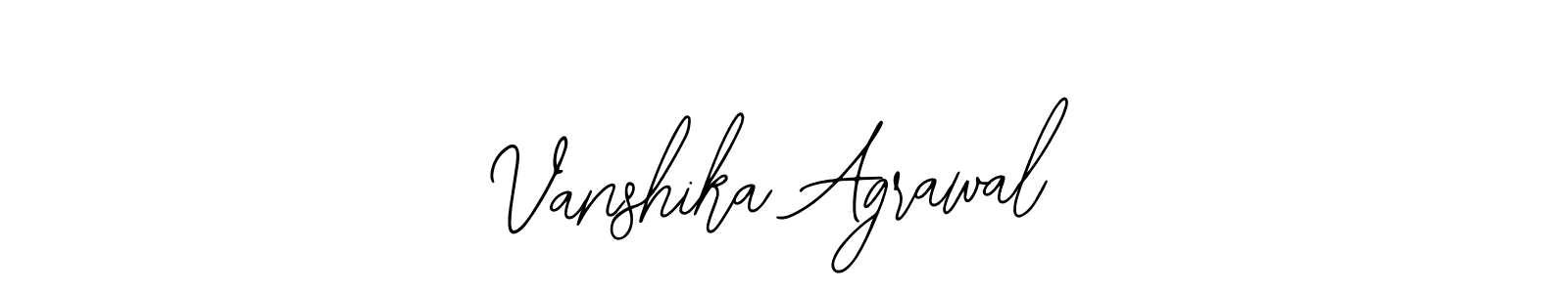 How to make Vanshika Agrawal name signature. Use Bearetta-2O07w style for creating short signs online. This is the latest handwritten sign. Vanshika Agrawal signature style 12 images and pictures png