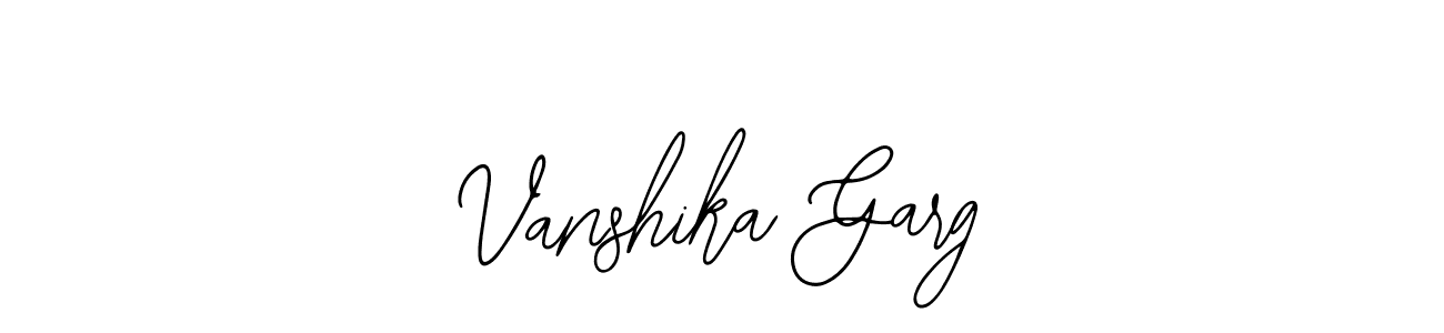 You should practise on your own different ways (Bearetta-2O07w) to write your name (Vanshika Garg) in signature. don't let someone else do it for you. Vanshika Garg signature style 12 images and pictures png