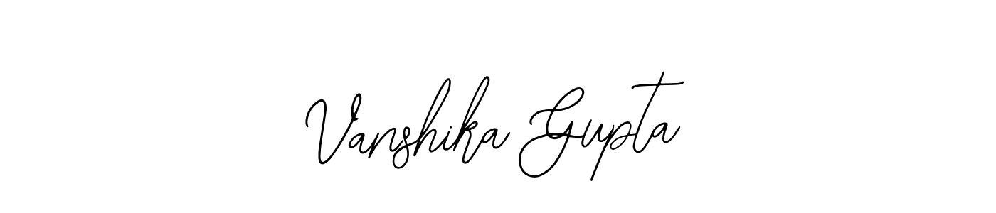 You should practise on your own different ways (Bearetta-2O07w) to write your name (Vanshika Gupta) in signature. don't let someone else do it for you. Vanshika Gupta signature style 12 images and pictures png