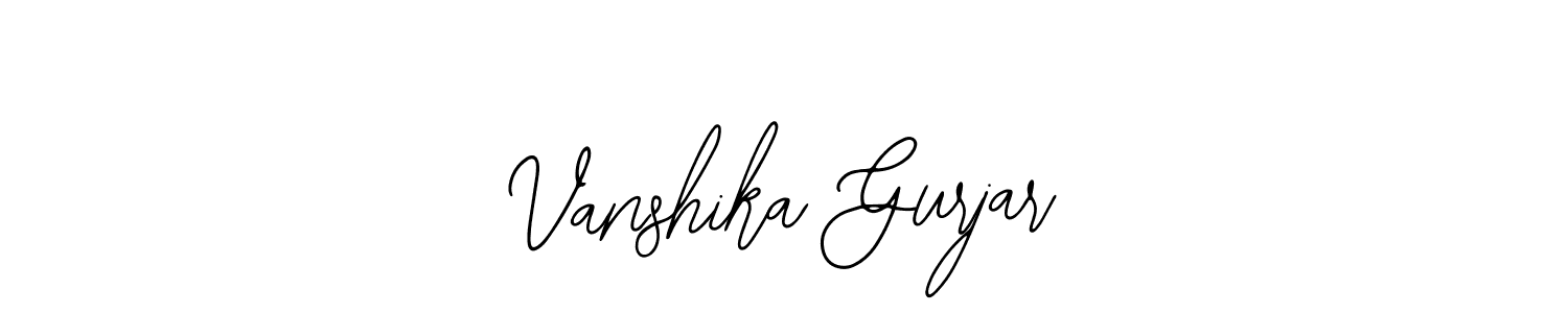 How to make Vanshika Gurjar signature? Bearetta-2O07w is a professional autograph style. Create handwritten signature for Vanshika Gurjar name. Vanshika Gurjar signature style 12 images and pictures png
