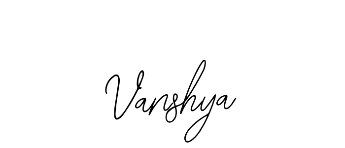 Use a signature maker to create a handwritten signature online. With this signature software, you can design (Bearetta-2O07w) your own signature for name Vanshya. Vanshya signature style 12 images and pictures png