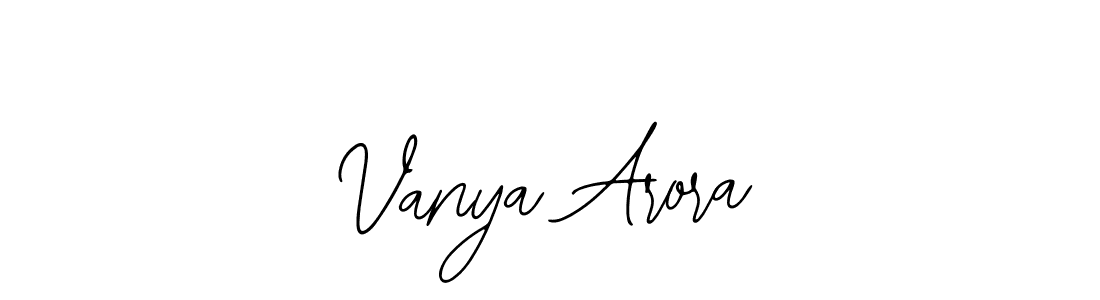 Make a short Vanya Arora signature style. Manage your documents anywhere anytime using Bearetta-2O07w. Create and add eSignatures, submit forms, share and send files easily. Vanya Arora signature style 12 images and pictures png