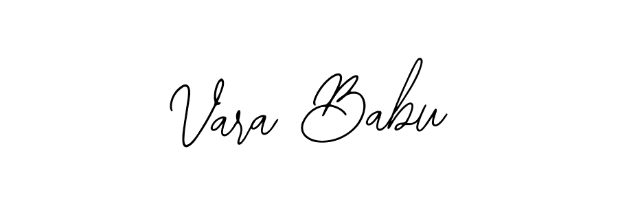 Use a signature maker to create a handwritten signature online. With this signature software, you can design (Bearetta-2O07w) your own signature for name Vara Babu. Vara Babu signature style 12 images and pictures png