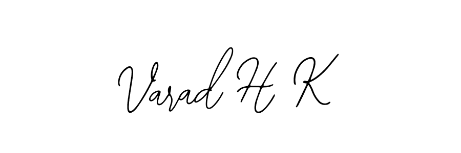 Design your own signature with our free online signature maker. With this signature software, you can create a handwritten (Bearetta-2O07w) signature for name Varad H K. Varad H K signature style 12 images and pictures png