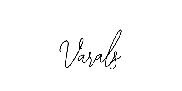 Use a signature maker to create a handwritten signature online. With this signature software, you can design (Bearetta-2O07w) your own signature for name Varals. Varals signature style 12 images and pictures png