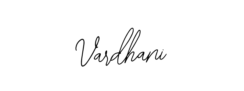Use a signature maker to create a handwritten signature online. With this signature software, you can design (Bearetta-2O07w) your own signature for name Vardhani. Vardhani signature style 12 images and pictures png