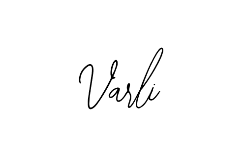 Design your own signature with our free online signature maker. With this signature software, you can create a handwritten (Bearetta-2O07w) signature for name Varli. Varli signature style 12 images and pictures png