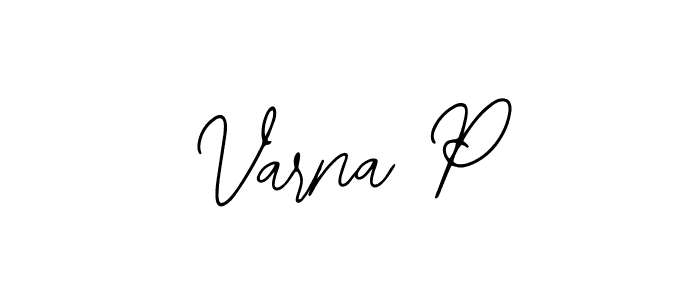 Use a signature maker to create a handwritten signature online. With this signature software, you can design (Bearetta-2O07w) your own signature for name Varna P. Varna P signature style 12 images and pictures png