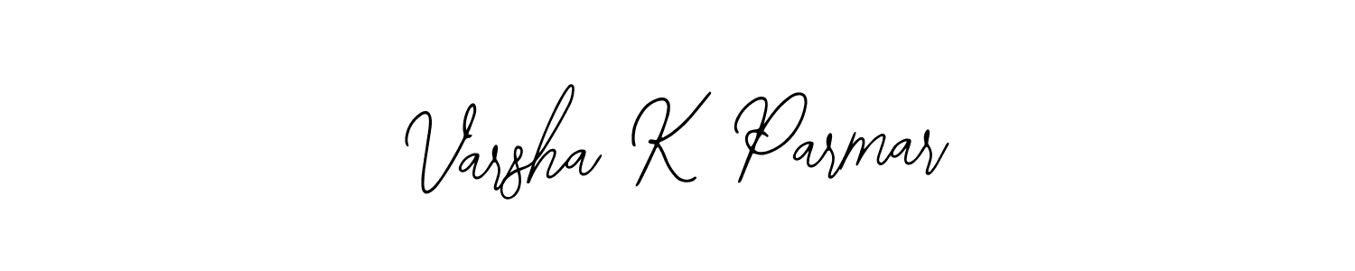 Similarly Bearetta-2O07w is the best handwritten signature design. Signature creator online .You can use it as an online autograph creator for name Varsha K Parmar. Varsha K Parmar signature style 12 images and pictures png