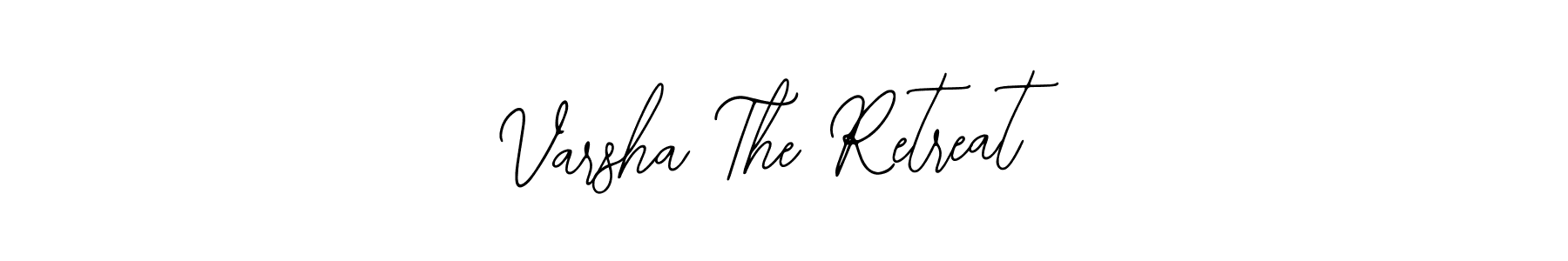 How to make Varsha The Retreat name signature. Use Bearetta-2O07w style for creating short signs online. This is the latest handwritten sign. Varsha The Retreat signature style 12 images and pictures png