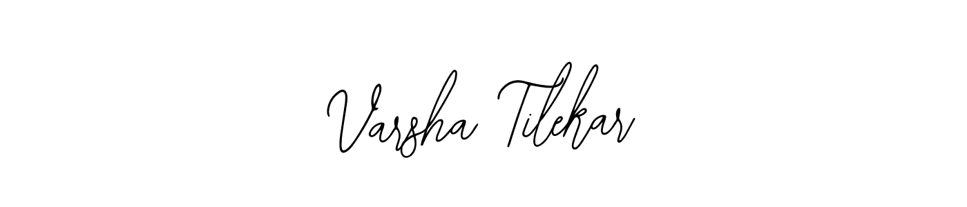 How to make Varsha Tilekar name signature. Use Bearetta-2O07w style for creating short signs online. This is the latest handwritten sign. Varsha Tilekar signature style 12 images and pictures png