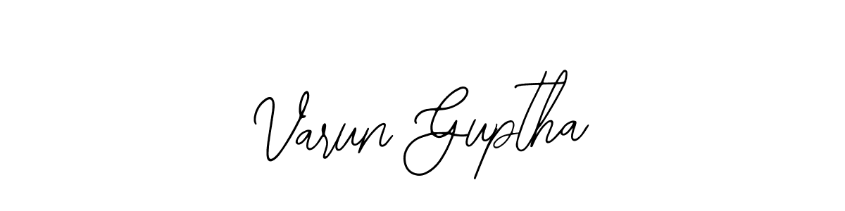 Use a signature maker to create a handwritten signature online. With this signature software, you can design (Bearetta-2O07w) your own signature for name Varun Guptha. Varun Guptha signature style 12 images and pictures png