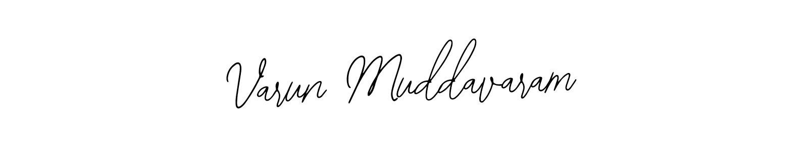 How to make Varun Muddavaram name signature. Use Bearetta-2O07w style for creating short signs online. This is the latest handwritten sign. Varun Muddavaram signature style 12 images and pictures png