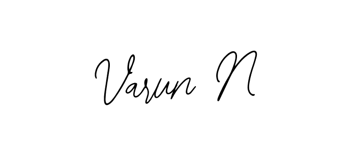 Similarly Bearetta-2O07w is the best handwritten signature design. Signature creator online .You can use it as an online autograph creator for name Varun N. Varun N signature style 12 images and pictures png