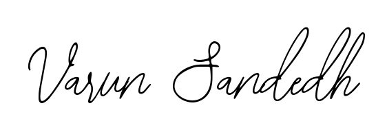 Designed for modern professionals: Varun Sandedh name signature crafted with Bearetta-2O07w script. Ready for digital PDF workflows. Varun Sandedh signature style 12 images and pictures png