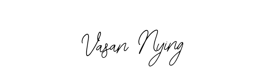 Also You can easily find your signature by using the search form. We will create Vasan Nying name handwritten signature images for you free of cost using Bearetta-2O07w sign style. Vasan Nying signature style 12 images and pictures png