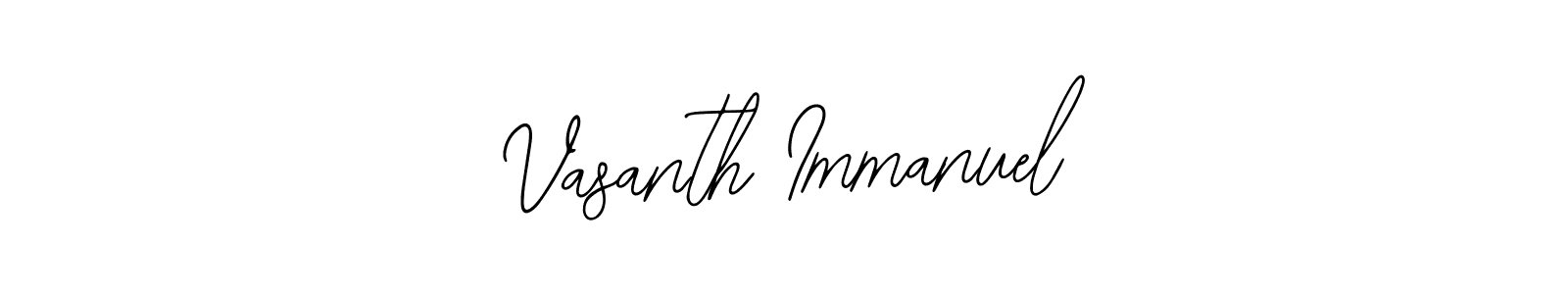 How to make Vasanth Immanuel signature? Bearetta-2O07w is a professional autograph style. Create handwritten signature for Vasanth Immanuel name. Vasanth Immanuel signature style 12 images and pictures png