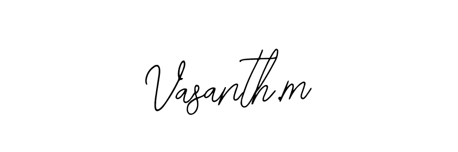 How to make Vasanth.m signature? Bearetta-2O07w is a professional autograph style. Create handwritten signature for Vasanth.m name. Vasanth.m signature style 12 images and pictures png
