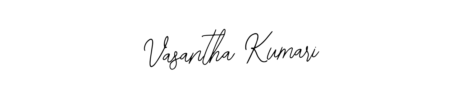 You should practise on your own different ways (Bearetta-2O07w) to write your name (Vasantha Kumari) in signature. don't let someone else do it for you. Vasantha Kumari signature style 12 images and pictures png