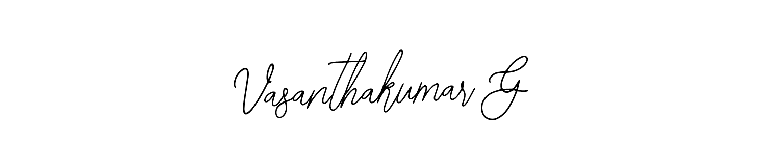 Make a short Vasanthakumar G signature style. Manage your documents anywhere anytime using Bearetta-2O07w. Create and add eSignatures, submit forms, share and send files easily. Vasanthakumar G signature style 12 images and pictures png