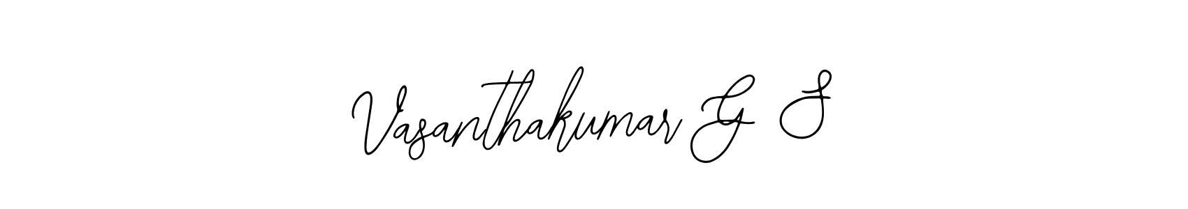 How to make Vasanthakumar G S signature? Bearetta-2O07w is a professional autograph style. Create handwritten signature for Vasanthakumar G S name. Vasanthakumar G S signature style 12 images and pictures png