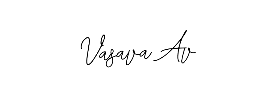 Vasava Av stylish signature style. Best Handwritten Sign (Bearetta-2O07w) for my name. Handwritten Signature Collection Ideas for my name Vasava Av. Vasava Av signature style 12 images and pictures png