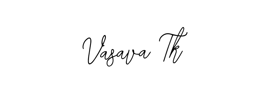 Use a signature maker to create a handwritten signature online. With this signature software, you can design (Bearetta-2O07w) your own signature for name Vasava Tk. Vasava Tk signature style 12 images and pictures png