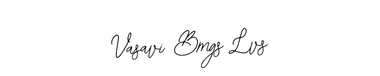if you are searching for the best signature style for your name Vasavi Bmgs Lvs. so please give up your signature search. here we have designed multiple signature styles  using Bearetta-2O07w. Vasavi Bmgs Lvs signature style 12 images and pictures png