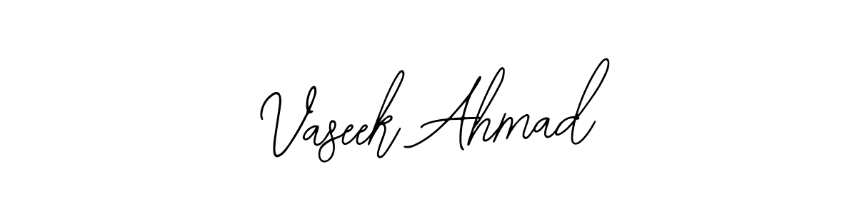 Create a beautiful signature design for name Vaseek Ahmad. With this signature (Bearetta-2O07w) fonts, you can make a handwritten signature for free. Vaseek Ahmad signature style 12 images and pictures png