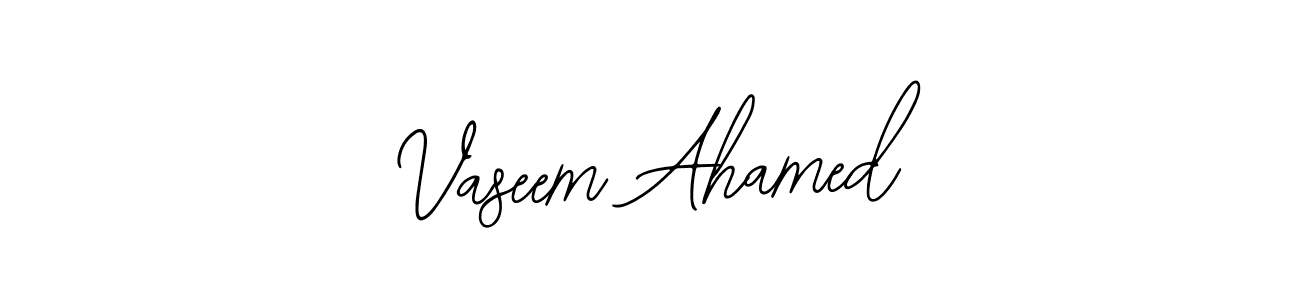 It looks lik you need a new signature style for name Vaseem Ahamed. Design unique handwritten (Bearetta-2O07w) signature with our free signature maker in just a few clicks. Vaseem Ahamed signature style 12 images and pictures png