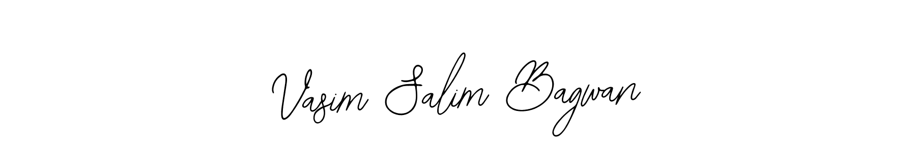 Vasim Salim Bagwan stylish signature style. Best Handwritten Sign (Bearetta-2O07w) for my name. Handwritten Signature Collection Ideas for my name Vasim Salim Bagwan. Vasim Salim Bagwan signature style 12 images and pictures png