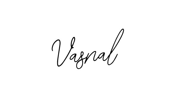 How to make Vasnal name signature. Use Bearetta-2O07w style for creating short signs online. This is the latest handwritten sign. Vasnal signature style 12 images and pictures png