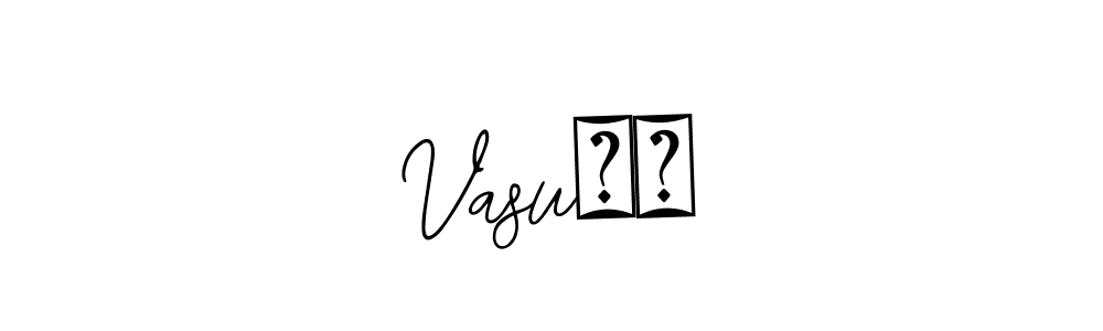 How to make Vasu♥️ name signature. Use Bearetta-2O07w style for creating short signs online. This is the latest handwritten sign. Vasu♥️ signature style 12 images and pictures png