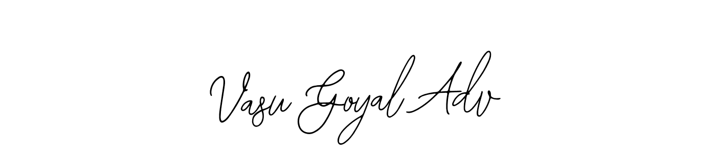 Design your own signature with our free online signature maker. With this signature software, you can create a handwritten (Bearetta-2O07w) signature for name Vasu Goyal Adv. Vasu Goyal Adv signature style 12 images and pictures png