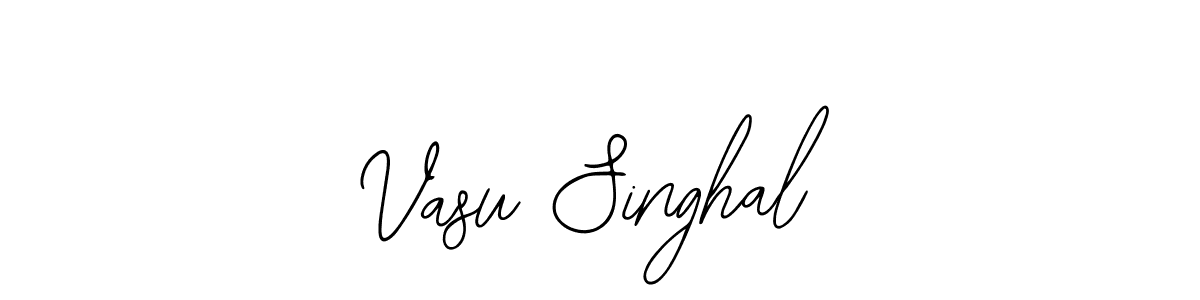 How to make Vasu Singhal name signature. Use Bearetta-2O07w style for creating short signs online. This is the latest handwritten sign. Vasu Singhal signature style 12 images and pictures png